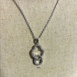Charter Club Silver and CZ  Necklace‎